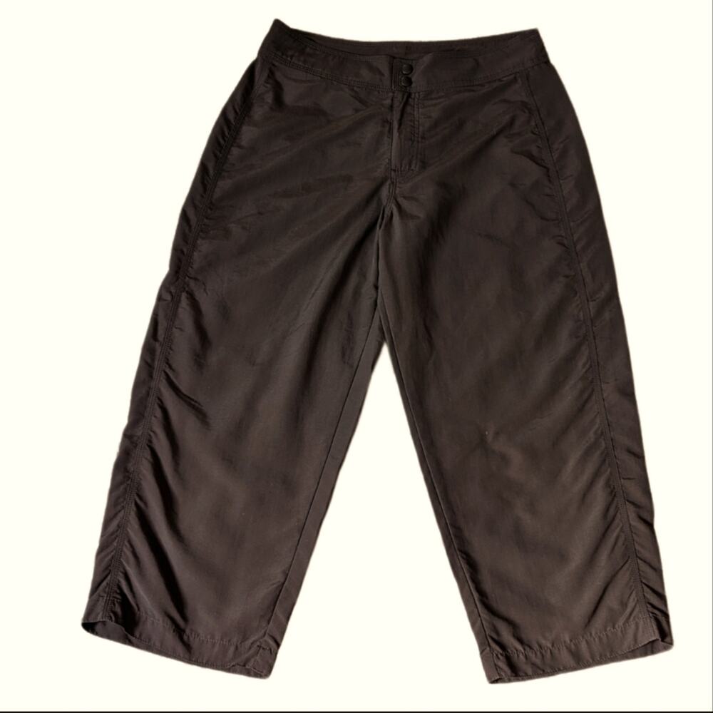 L.L. Bean Brown 100% Nylon Lightweight Quick Dry Hiking Camping Cropped Pants